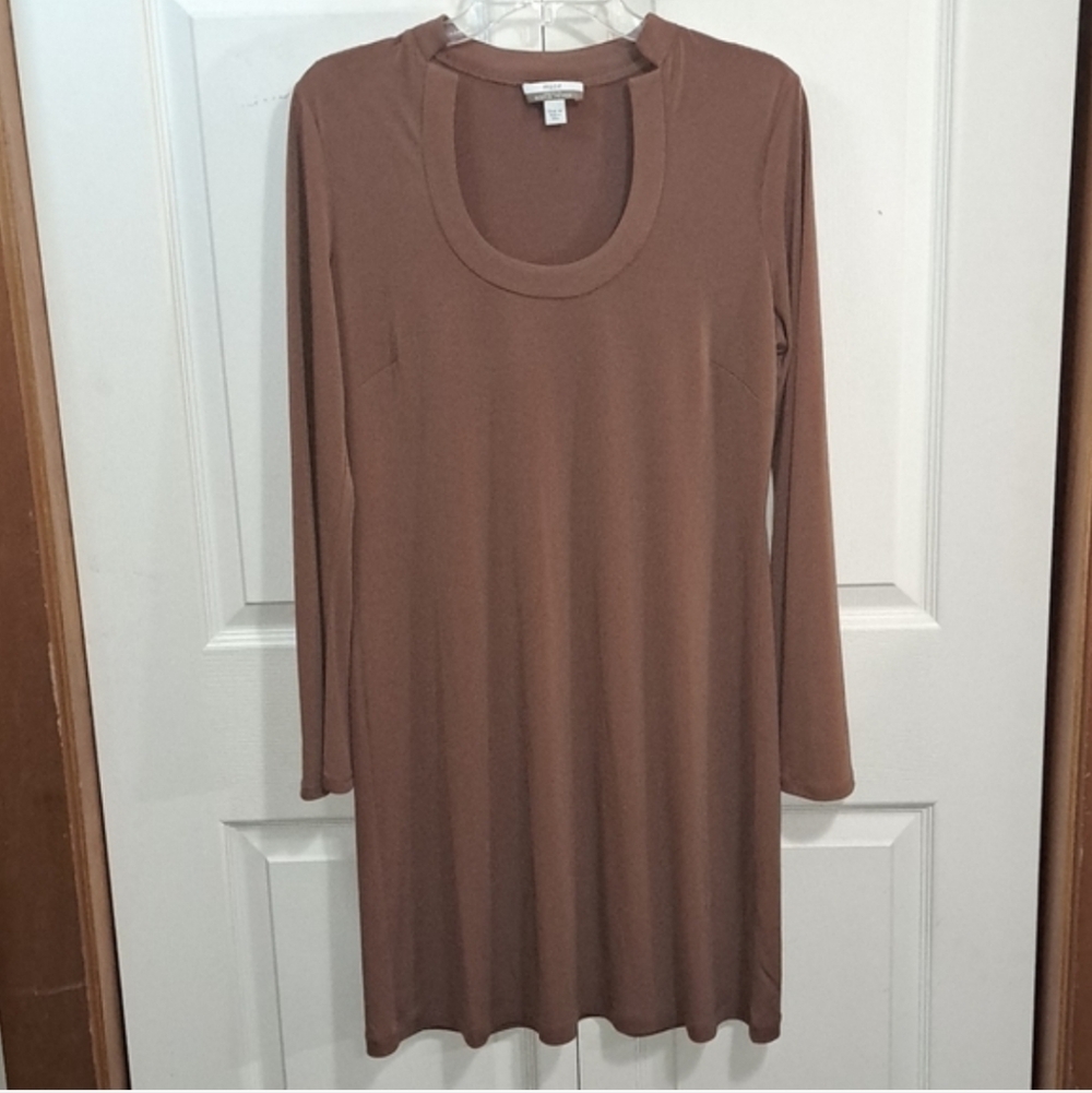 Muse Boston Proper Stretch Dress - M - Taupe Brown
